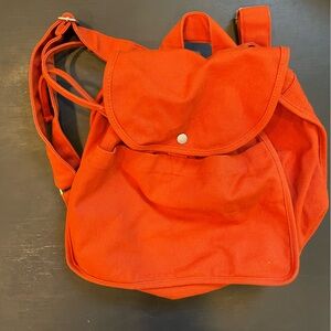 Baggu Red Canvas Backpack
